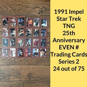 1991 Impel Star Trek 25th Anniversary Series 2 - 24 EVEN # TNG Collector Cards